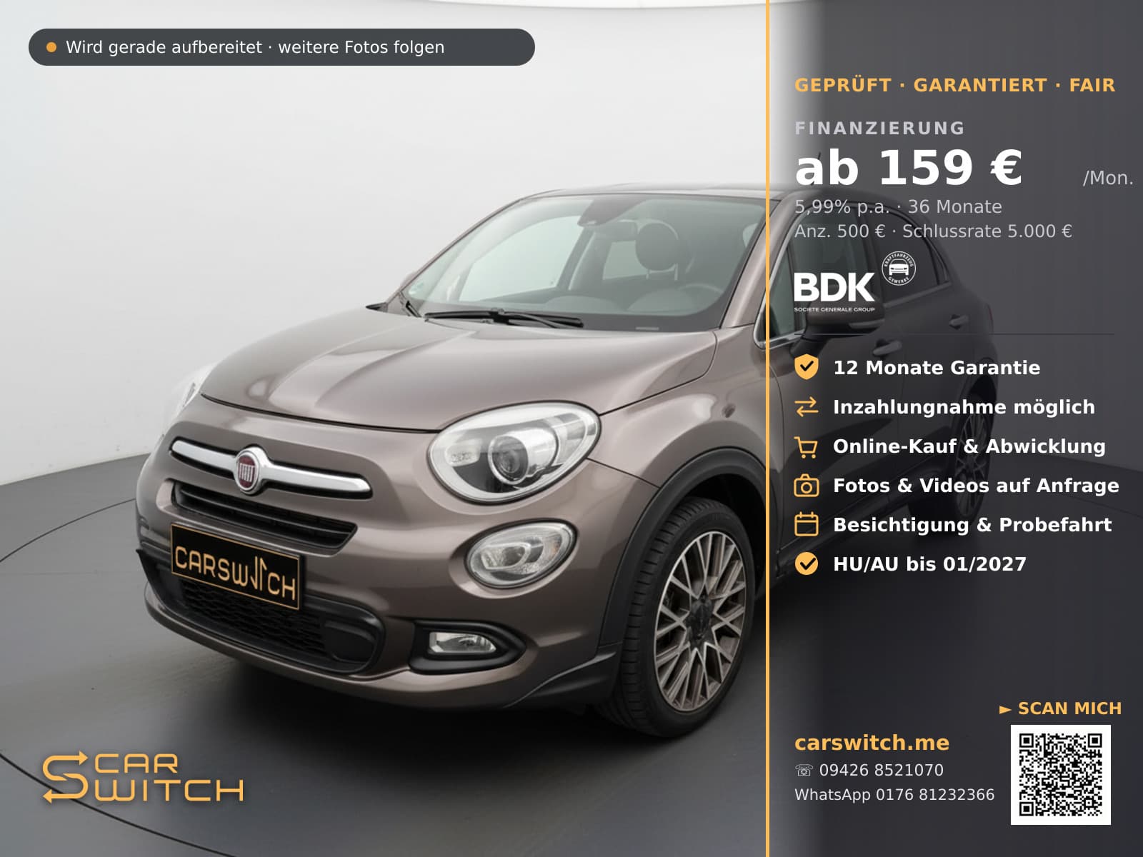 2015 FIAT 500X 1.4 MultiAir DCT Lounge - Bild 1